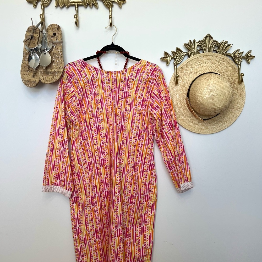 100% cotton kaftan M ptp 21” l 39”with long side slits - Picture 6 of 6